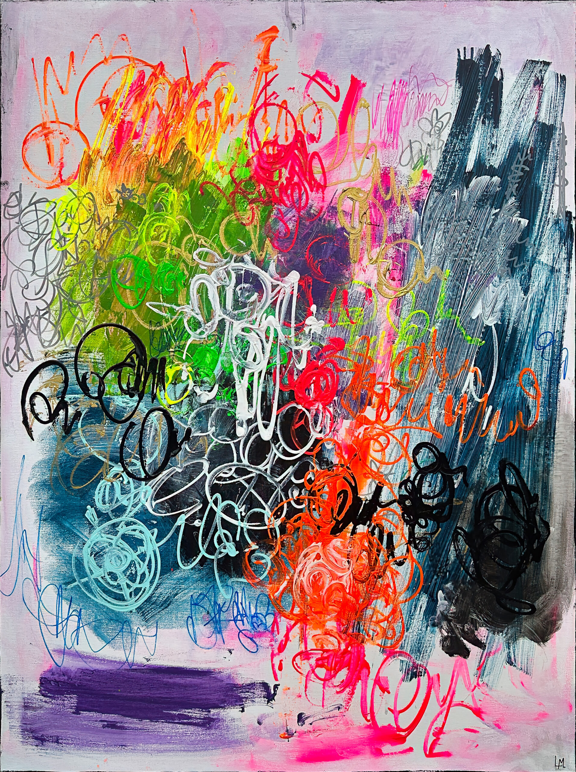 Faune - peinture acrylique sur toile - 97 cm x 130 cm - Marzena Lavrilleux - artiste peintre à Orléans Faune - peinture acrylique sur toile - 97 cm x 130 cm - Marzena Lavrilleux - artiste peintre à Orléans